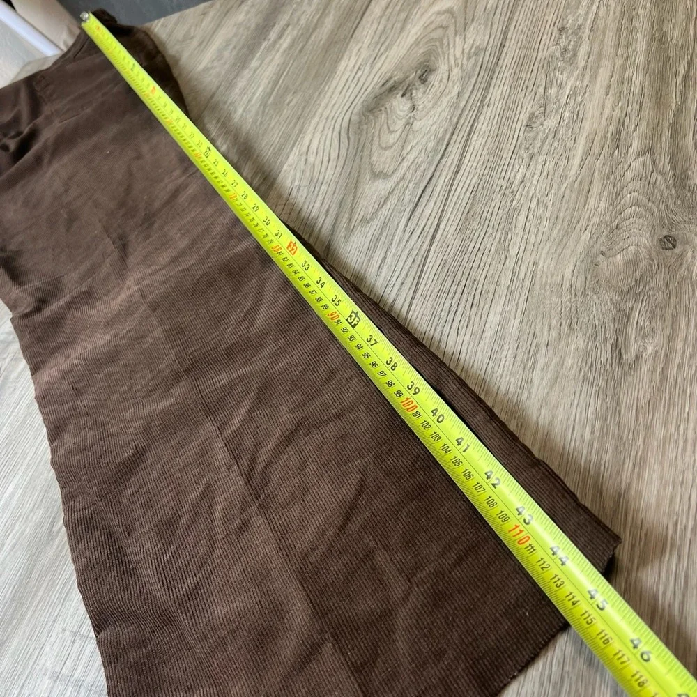Vintage 70s Corduroy Pants Mens 35x32 Brown Flare Wide Leg Ideal Zipper Retro